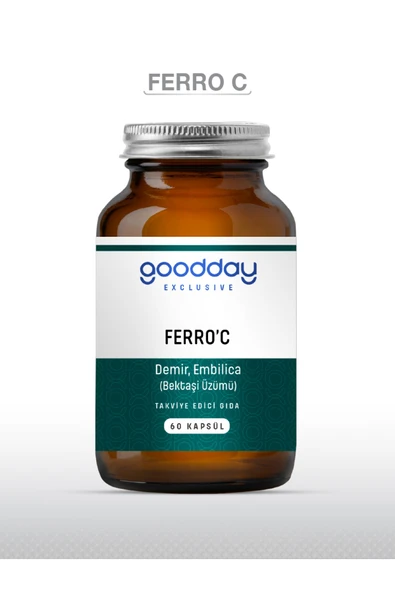 GOODDAY-Ferro' C 17 Mg 60 Kapsül Takviye Edici Gıda ürün görseli 1