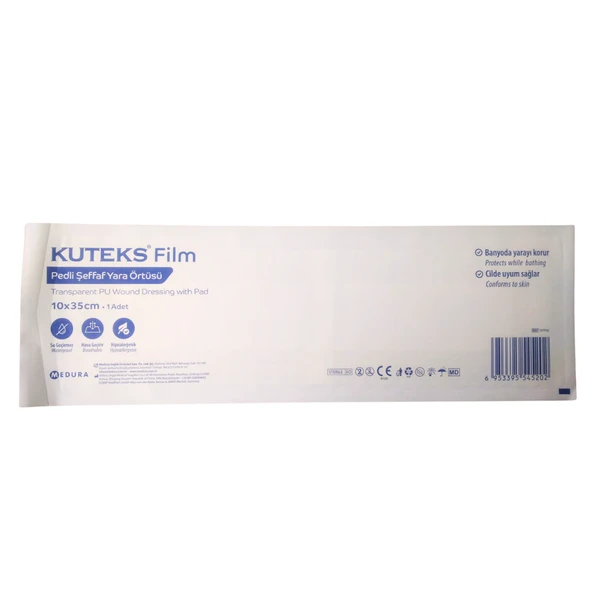 Kuteks Film Pedli Şeffaf Yara Örtüsü 10 x 35 cm 1 Adet ürün görseli 1