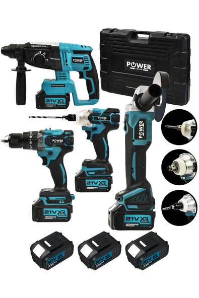 Profesyonel Brushless 4'lü Set 2-26 Şarjlı Hilti-şarjlı Taşlama-13mm Şarjlı Darbeli Matkap ürün görseli 1