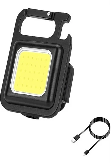 Şarj Edilebilir Metal Kasa Led, Anahtarlık El Feneri, Mıknatıslı ürün görseli 1