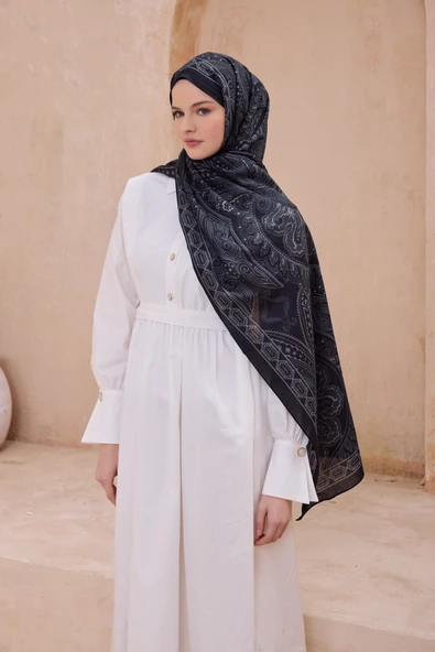 Fresh Çiçek Desen Vintage Şal 3 - Resim 10