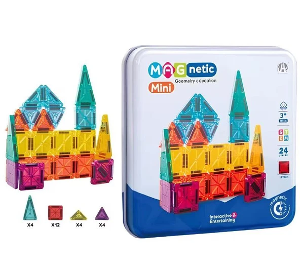 Mini Magnetic Puzzle  Tin Box 3,75 cm  24 PCS /CH1470 ürün görseli 1