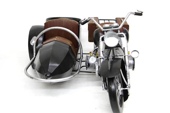 Dekoratif Metal Motosiklet Sepetli ürün görseli 1