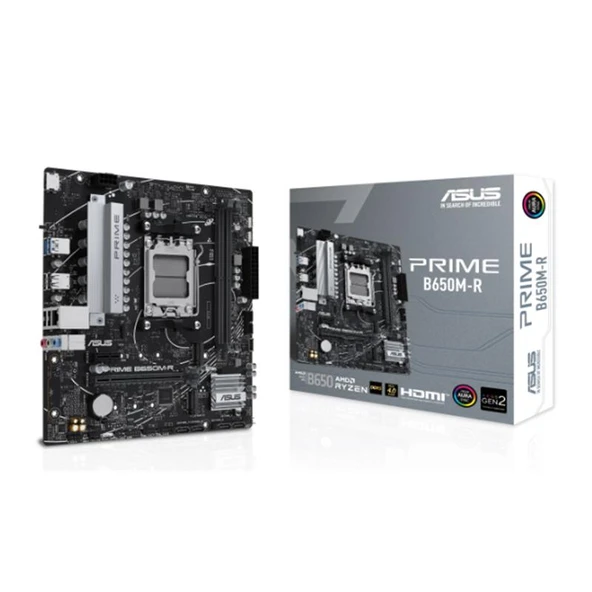 ASUS PRIME B650M-R DDR5 7200MHZ 1XHDMI 2XM.2 USB3.2 MATX AM5 (AMD AM5 9000/8000/7000 SERİLERİ İLE UYUMLU) ürün görseli 1