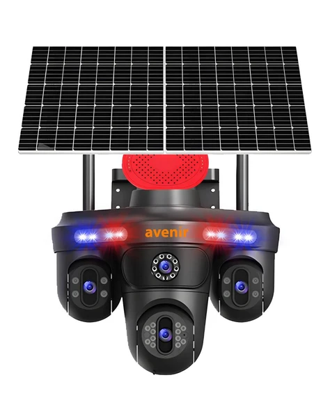 AV-S439 3 Lens 3PTZ Güneş Enerjili Solar 4G Sim Kartlı Kamera ürün görseli 1