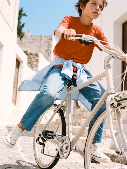 LCW Kids İndigo Baggy Fit Erkek Çocuk Jean Pantolon ürün görseli 1