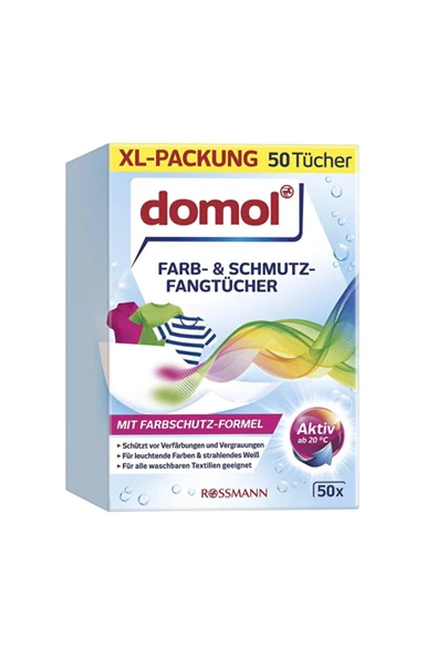DOMOL DOMOL Renk Ayırıcı Mendil Çamaşır Makinesi için 50’li ürün görseli 1