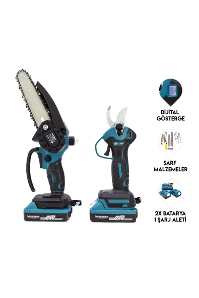 36V 2'li Set Mk (Ağaç Budama+Bağ Makası) ürün görseli 1
