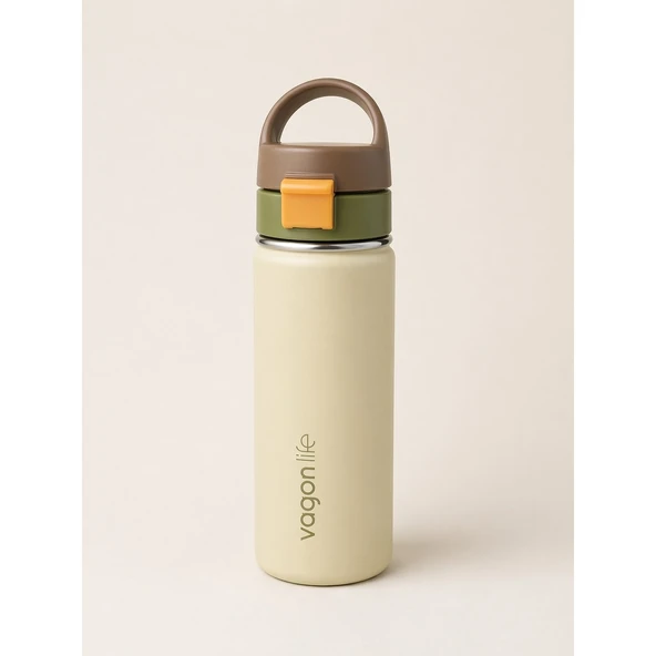 Vagonlife Vgn-1110 550 Ml Çelik Termos Bej - Resim 3
