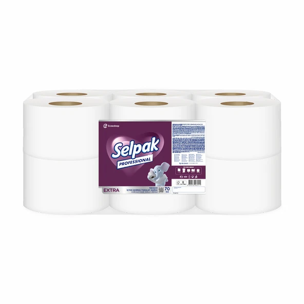 Selpak Pro İçten Çekmeli Tuvalet Kağıdı 70M 12’li ürün görseli 1