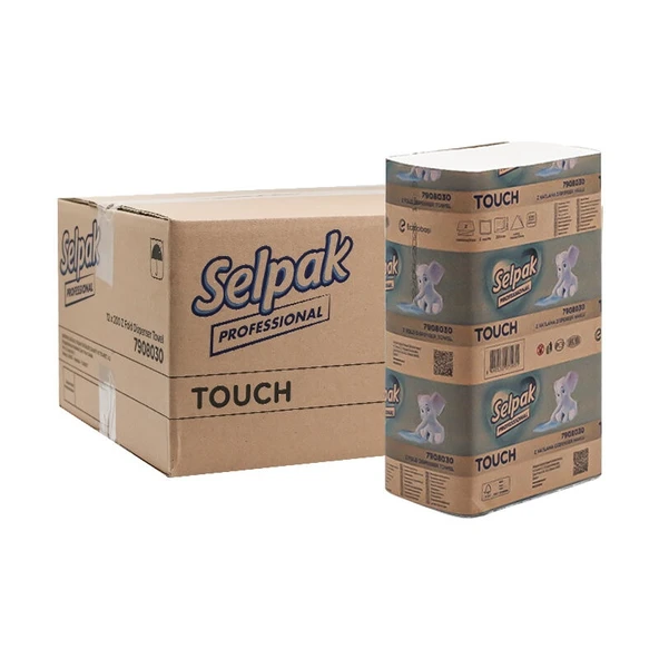 Selpak Pro Touch Z Katlama Kağıt Havlu 200’lü x12 Paket ürün görseli 1