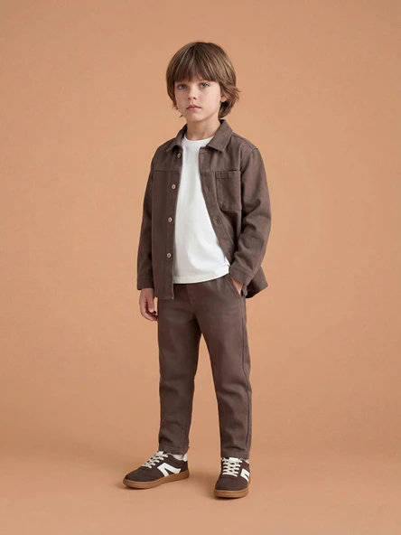LCW Kids Kahverengi Erkek Çocuk Takım 3'lü ürün görseli 1