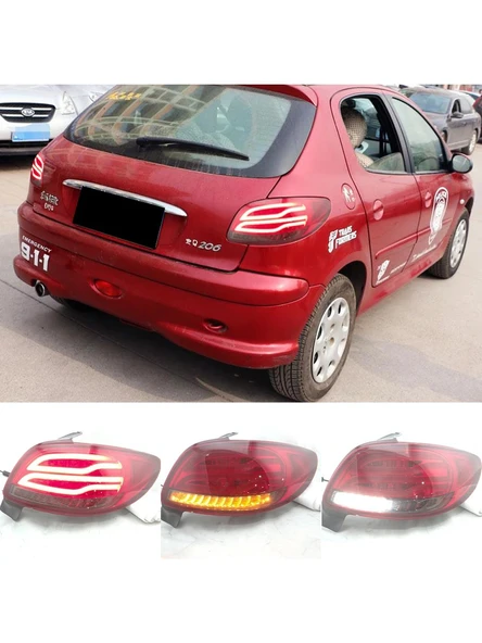 peugeot 206 hb 1999.2005 uyumlı kırmızı ledli stop ürün görseli 1