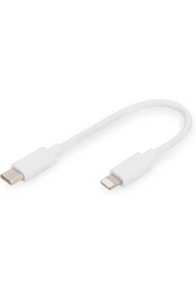 Hype Store PDAteknoloji Type-C to iPhone PD 18w Kısa Hızlı Powerbank Şarj ve Data Kablosu - Beyaz 20cm C-454 (T ürün görseli 1