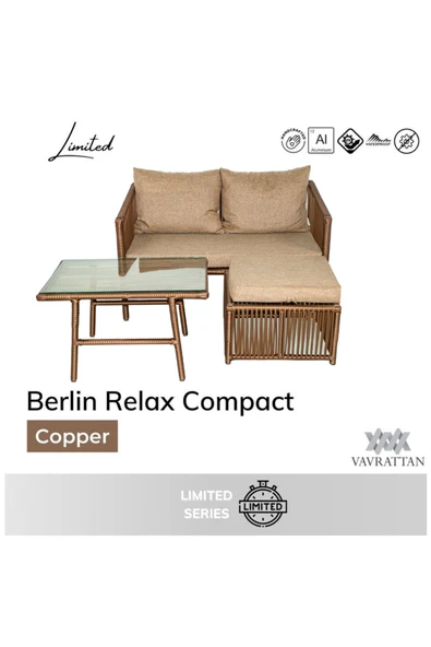 VAVRATTAN Berlin Mini Rattan Bahçe Balkon Köşe Takımı - Küf ürün görseli 1