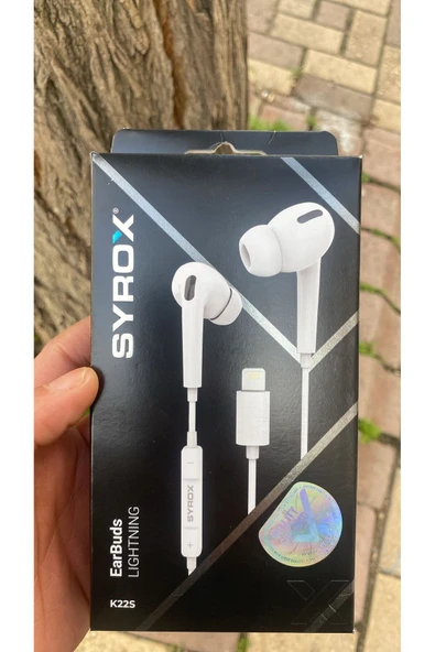 Syrox iPhone 11 Pro Max uyumlu Tak Kullan kablolu silikonlu kulaklık Lightning ürün görseli 1