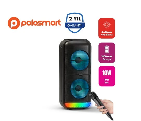 Polosmart FS94 Party Speaker - RGB Işıklı Hoparlör ürün görseli 1