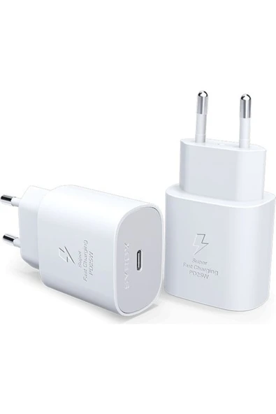Syrox Samsung Galaxy S10 Lite Uyumlu Type-C 25W Başlık Hızlı Şarj Aleti Adaptörü(Kablosu Kutuda Yok) 11 ürün görseli 1
