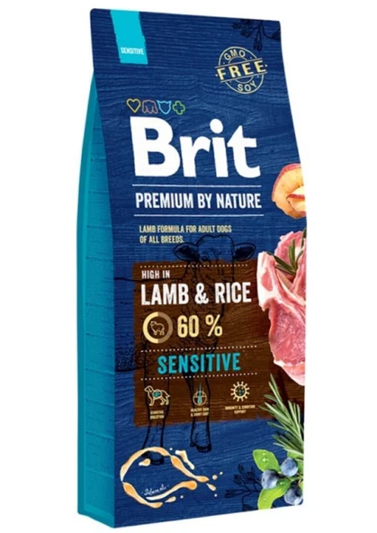Brit Premium By Nature Sensitive Kuzulu ve Pirinçli Yetişkin Köpek Maması 15 Kg ürün görseli 1