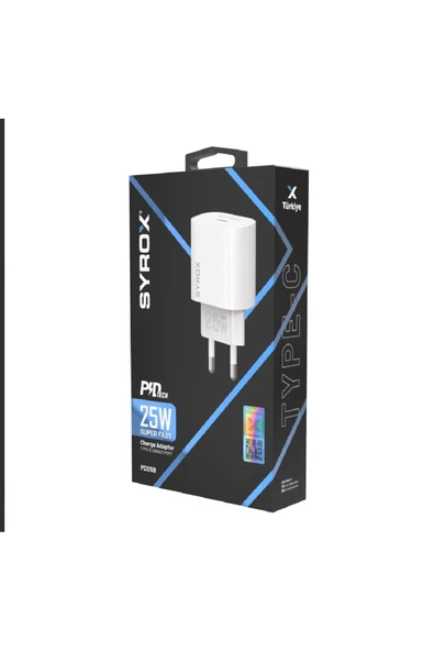 Syrox Samsung Galaxy Tab A9 Plus Uyumlu 25W Type-C Super Hızlı Şarj Aleti Adaptör ürün görseli 1