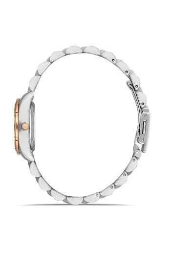 Ferro FL21450AWT-E3 Quartz Çelik Gri-Rose Mavi Kadran 28 mm Kadın Kol Saati ürün görseli 1