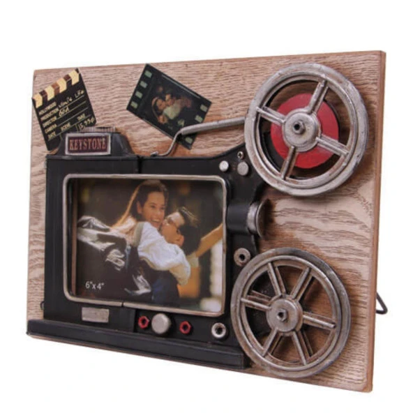 Dekoratif Metal Çerçeve Sinema Projektörü Dekorlu ürün görseli 1