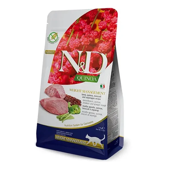 N&D Quinoa Weight Management Light Kuzu Etli Kedi Maması 1,5kg ürün görseli 1