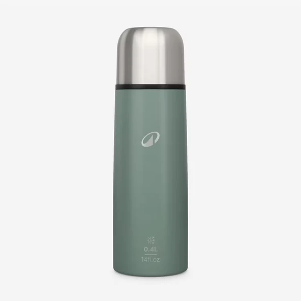 QUECHUA Outdoor Paslanmaz Çelik Termos - 0,4 L - Yeşil - Resim 2