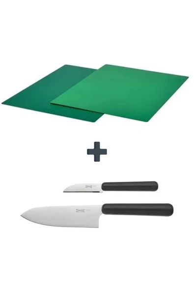 IKEA Mutfak Hazırlık Seti - 2'li FINFÖRDELA Esnek Kesme Tahtası + 2'li FÖRDUBBLA Bıçak Seti ürün görseli 1