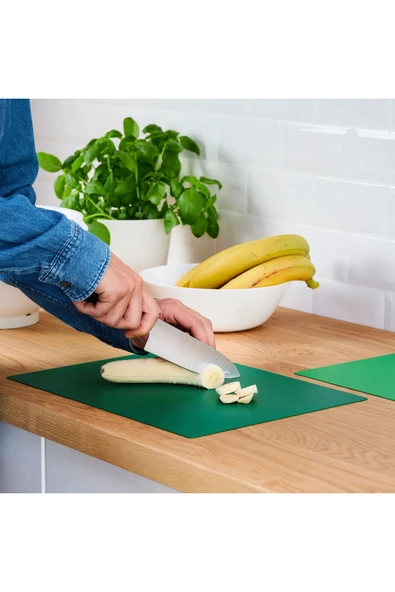IKEA FINFÖRDELA Bükülebilir Kesme Tahtası - Pratik Sebze Hazırlama Matı - 2 Parça Yeşil ürün görseli 1