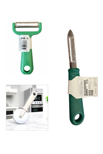 UPPFYLLD soyacak, parlak yeşil, 11,4 cm + soyacak, yeşil, 17,5 cm ürün görseli 1
