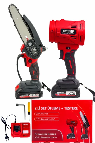 KİMMEER PLUS hava üfleme ve Şarjlı Testere Makinesi Seti Batarya Hızlı Şarj Cihazı ürün görseli 1