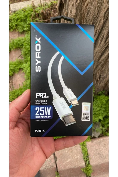 Syrox 25w 3.0 Amper Type-c Hızlı Şarj Kablosu ürün görseli 1