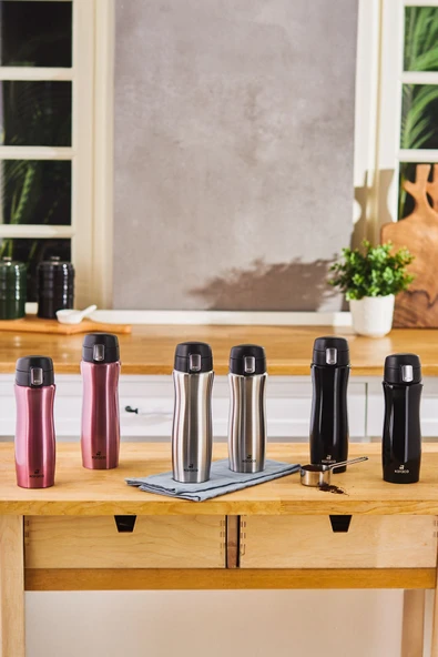 Karaca Jüpiter Çelik Termos Sızdırmaz Rosegold 500 ml - Resim 3