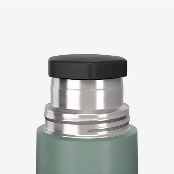 QUECHUA Outdoor Paslanmaz Çelik Termos - 0,4 L - Yeşil - Resim 5