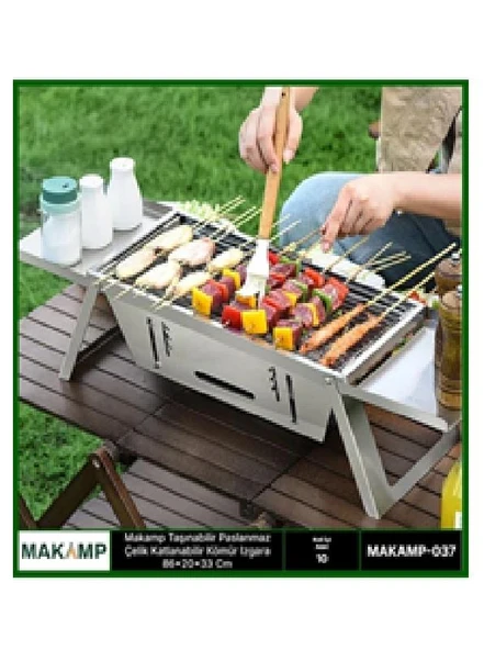 MAKAMP MANGAL TAŞINABİLİR ÇELİK  37 CM (MAKAMP-033) ürün görseli 1