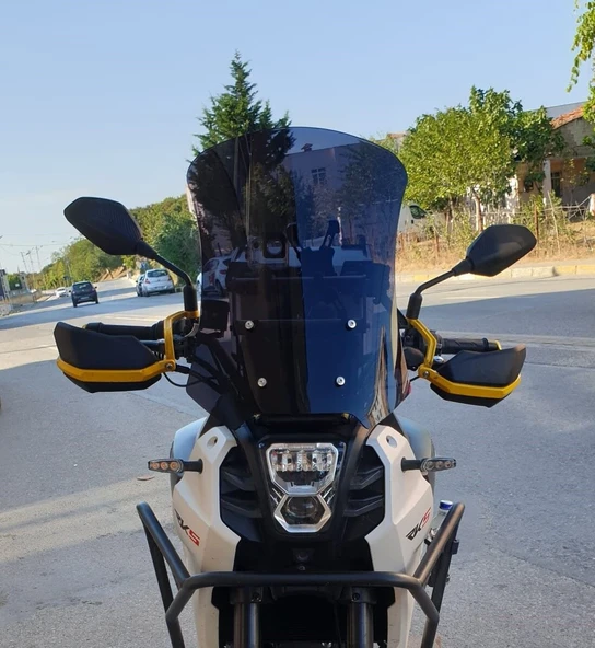 MOTOCAM RKS SVT 650 X Ön Cam 2023-2026 Model 50cm Siyah Renkli 4mm UZUN ürün görseli 1