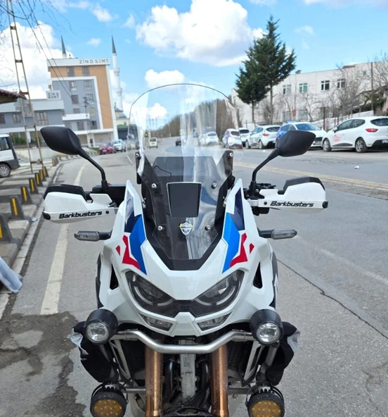 MOTOCAM Honda Africa twin CRF 1100 L4 Ön Cam 2023-2026 Model 46cm Şeffaf Renkli  ORİJİNAL BOYLU ürün görseli 1