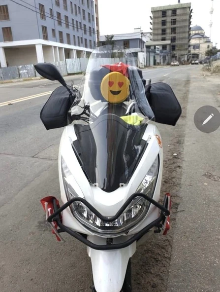 MOTOCAM Honda PCX Ön Cam 2014-2017 Model 65cm Şeffaf Renkli 4mm ORTA BOYLU ürün görseli 1