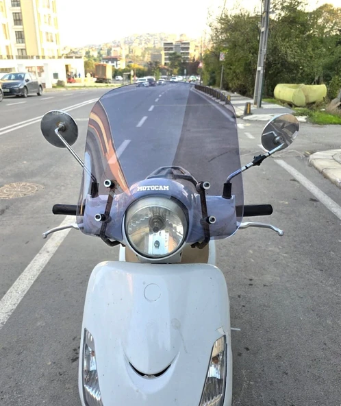 MOTOCAM SYM Fiddle IV 125 Ön Cam 2023-2024 Model 44cm Füme Renkli APARATSIZ ürün görseli 1