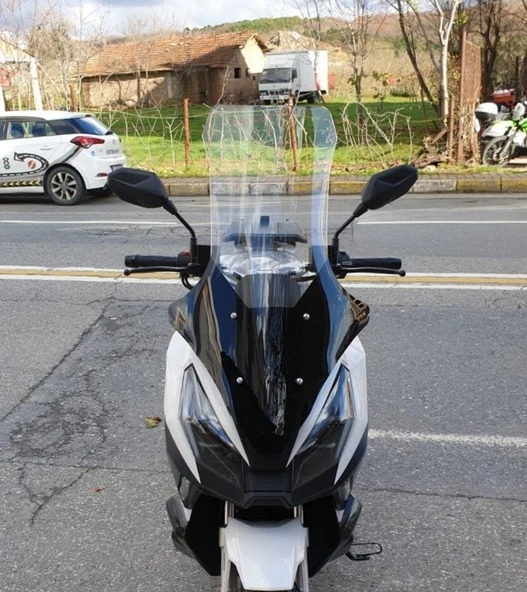 MOTOCAM Volta Apec Apx7 Ön Cam 2025-2026 Model 78cm Şeffaf Renkli 4mm UZUN ürün görseli 1