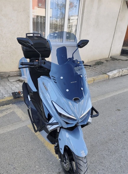 MOTOCAM Küba Chia 125 Ön Cam 2023-2026 Model 65cm Füme Renkli 4mm ORTA BOYLU ürün görseli 1