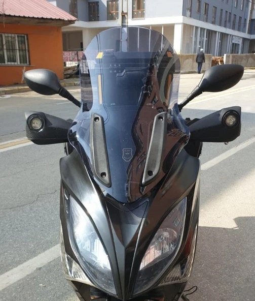 MOTOCAM Kymco Xciting 500 R Ön Cam 2010-2011 Model 72cm Füme Renkli 4mm UZUN ürün görseli 1