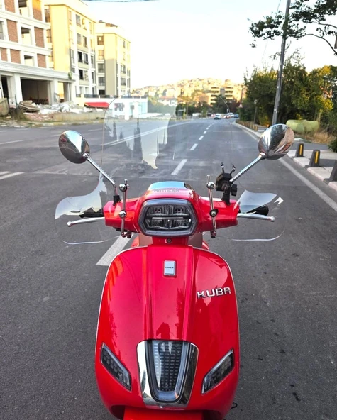 MOTOCAM Kuba Bevely Ön Cam 2022-2026 Model 37cm Şeffaf Renkli 4mm Elcikli APARATSIZ ürün görseli 1