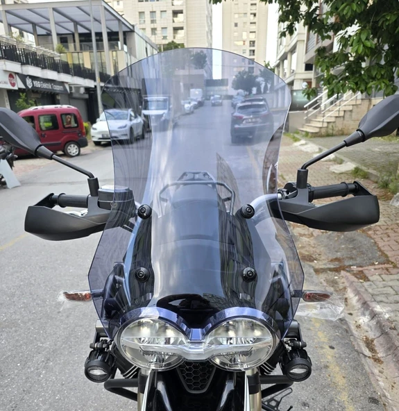MOTOCAM Moto Guzzi V85 Ön Cam 2019-2023 Model 58cm Füme Renkli 4mm ürün görseli 1