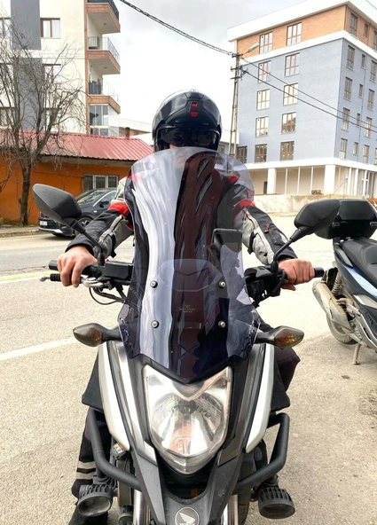 MOTOCAM Honda NC 700 750 X Ön Cam 2016-2020 Model 59cm Füme Renkli 4mm UZUN ürün görseli 1