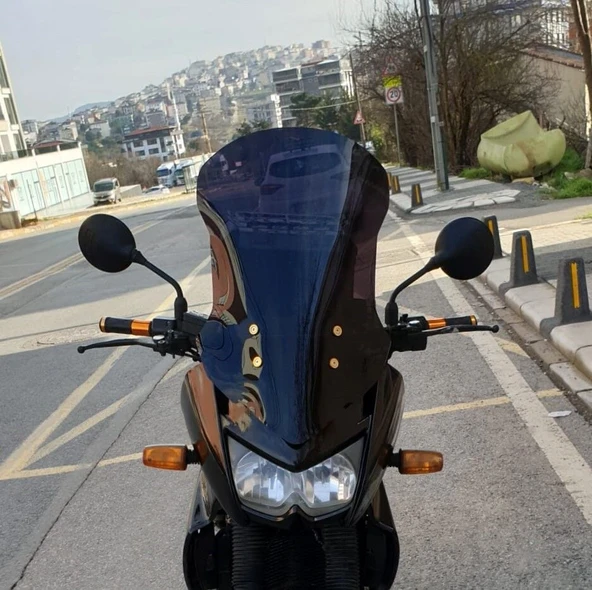 MOTOCAM Kawasaki KLE 500 Ön Cam 2005-2008 Model 58cm Siyah Renkli 4mm UZUN ürün görseli 1
