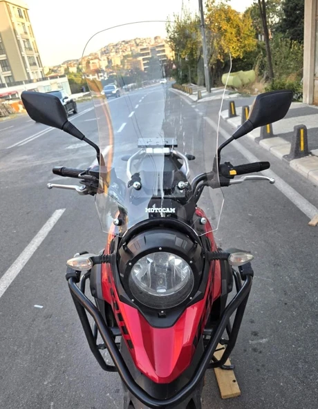 MOTOCAM Suzuki V-Strom DL 250 Ön Cam 2017-2020 Model 51cm Şeffaf Renkli 4mm ürün görseli 1
