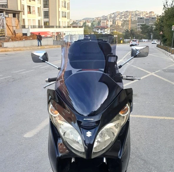 MOTOCAM Suzuki Burgman 400 K7 Ön Cam 2007-2015 Model 70cm Füme Renkli 4mm ürün görseli 1