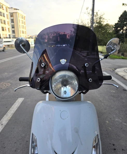 MOTOCAM SYM Fiddle III 125 Ön Cam 2016-2022 Model 44cm Siyah Renkli APARATSIZ ürün görseli 1